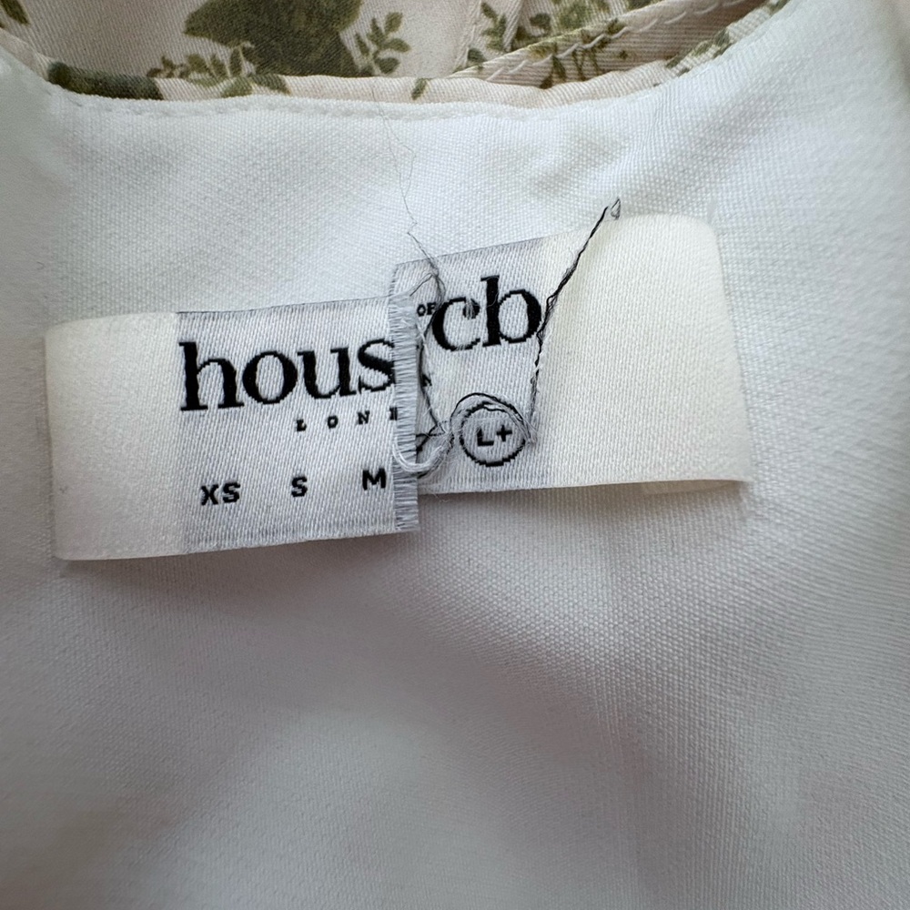 House of CB Floral Midi Dress in Cream and Green - Picture 8 of 9